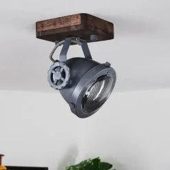 Plafonnier Herford Bois foncé, 1 lumière