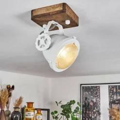 Plafonnier Herford Bois foncé, 1 lumière