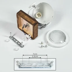 Plafonnier Herford Bois foncé, 1 lumière