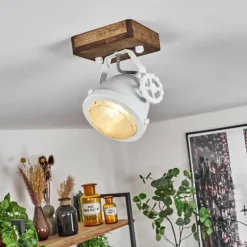 Plafonnier Herford Bois foncé, 1 lumière