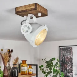 Plafonnier Herford Bois foncé, 1 lumière