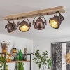 Plafonnier Herford Bronze, Écru, 4 lumières