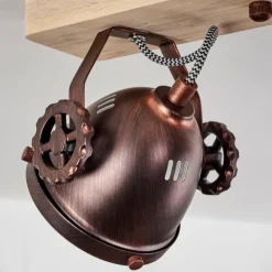 Plafonnier Herford Bronze, Écru, 4 lumières