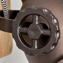 Plafonnier Herford Brun, Bois clair, Noir, 1 lumière