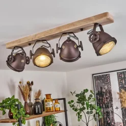 Plafonnier Herford Écru, 4 lumières