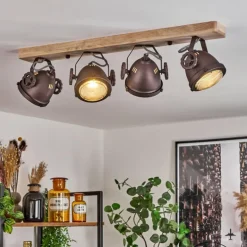 Plafonnier Herford Écru, 4 lumières