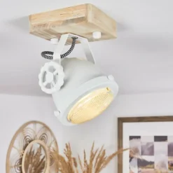 Plafonnier Herford Écru, Blanc, 1 lumière