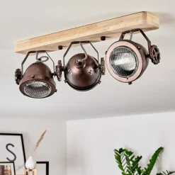 Plafonnier Herford Cuivre, Écru, 3 lumières