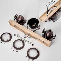 Plafonnier Herford Cuivre, Écru, 3 lumières