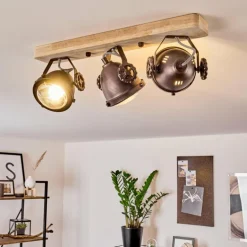 Plafonnier Herford Cuivre, Écru, 3 lumières