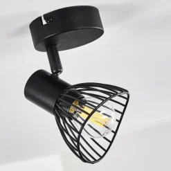 Plafonnier Holbol Noir, 1 lumière