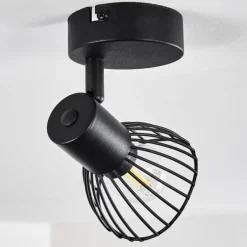 Plafonnier Holbol Noir, 1 lumière