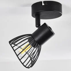 Plafonnier Holbol Noir, 1 lumière