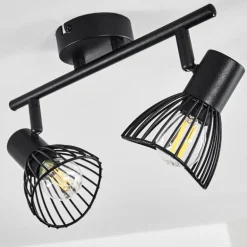 Plafonnier Holbol Noir, 2 lumières