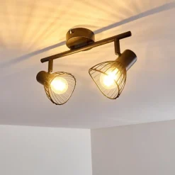 Plafonnier Holbol Noir, 2 lumières