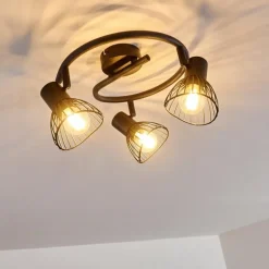 Plafonnier Holbol Noir, 3 lumières