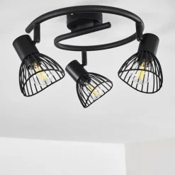 Plafonnier Holbol Noir, 3 lumières