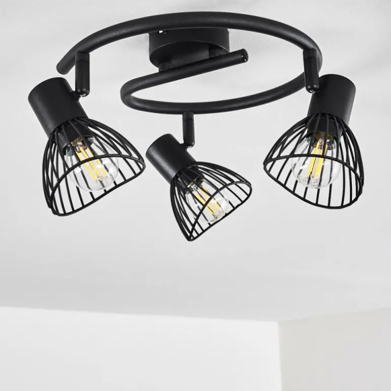 Plafonnier Holbol Noir, 3 lumières