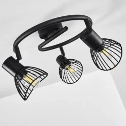 Plafonnier Holbol Noir, 3 lumières