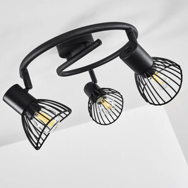 Plafonnier Holbol Noir, 3 lumières