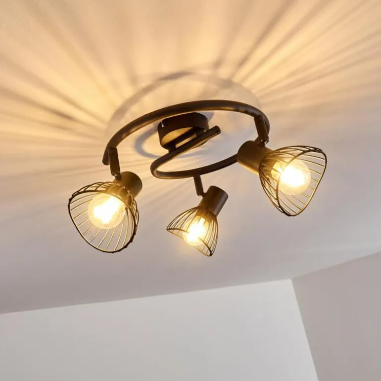 Plafonnier Holbol Noir, 3 lumières