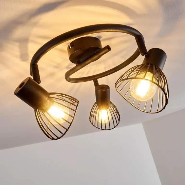 Plafonnier Holbol Noir, 3 lumières