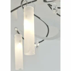 Plafonnier Holländer CASINO Noir, Argenté, 5 lumières