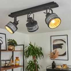 Plafonnier Holsa Noir, 3 lumières