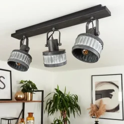 Plafonnier Holsa Noir, 3 lumières