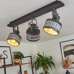 Plafonnier Holsa Noir, 3 lumières