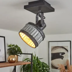 Plafonnier Holsa Noir, 1 lumière