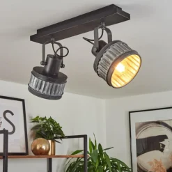 Plafonnier Holsa Noir, 2 lumières