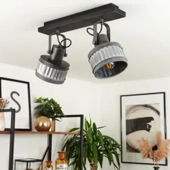 Plafonnier Holsa Noir, 2 lumières