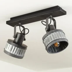 Plafonnier Holsa Noir, 2 lumières