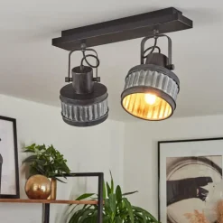 Plafonnier Holsa Noir, 2 lumières