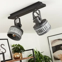 Plafonnier Holsa Noir, 2 lumières