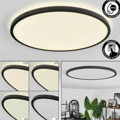 Plafonnier Hooper LED Noir, 1 lumière