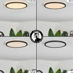 Plafonnier Hooper LED Noir, 1 lumière