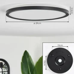 Plafonnier Hooper LED Noir, 1 lumière