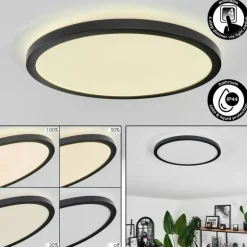 Plafonnier Hooper LED Noir, 1 lumière