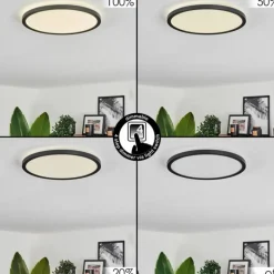 Plafonnier Hooper LED Noir, 1 lumière