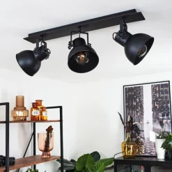 Plafonnier Hora Noir, 3 lumières