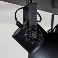 Plafonnier Hora Noir, 4 lumières