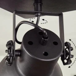 Plafonnier Hora Noir, 1 lumière