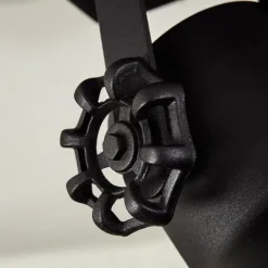 Plafonnier Hora Noir, 1 lumière