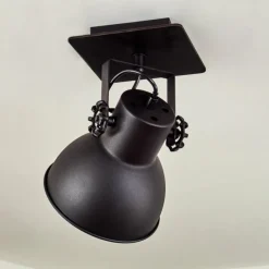 Plafonnier Hora Noir, 1 lumière