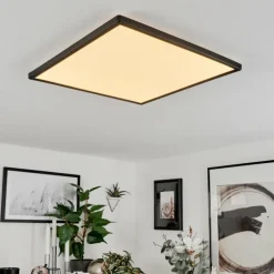 Plafonnier Hortinhas LED Noir, 1 lumière, Télécommandes, Changeur de couleurs