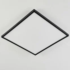 Plafonnier Hortinhas LED Noir, 1 lumière, Télécommandes, Changeur de couleurs