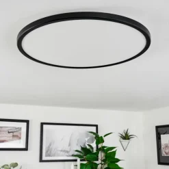 Plafonnier Hortinhas LED Noir, 1 lumière, Télécommandes, Changeur de couleurs