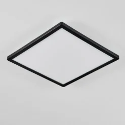 Plafonnier Hortinhas LED Noir, 1 lumière, Télécommandes, Changeur de couleurs